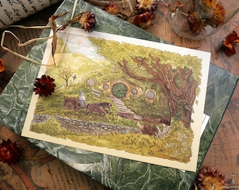 THE SHIRE Fanart - Small prints - Limited edition - Lotr the hobbit tolkien hobbiton the shire middle earth bilbo