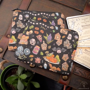 Mini pochette zippée - porte monnaie - accessoire fantasy geek monstre mignon goth vampire sorcière witchy