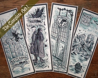 SIX OF CROWS (Complete set of Bookmarks - Fine art print quality) - six of crows no mourners no funerals ketterdam grishaverse book