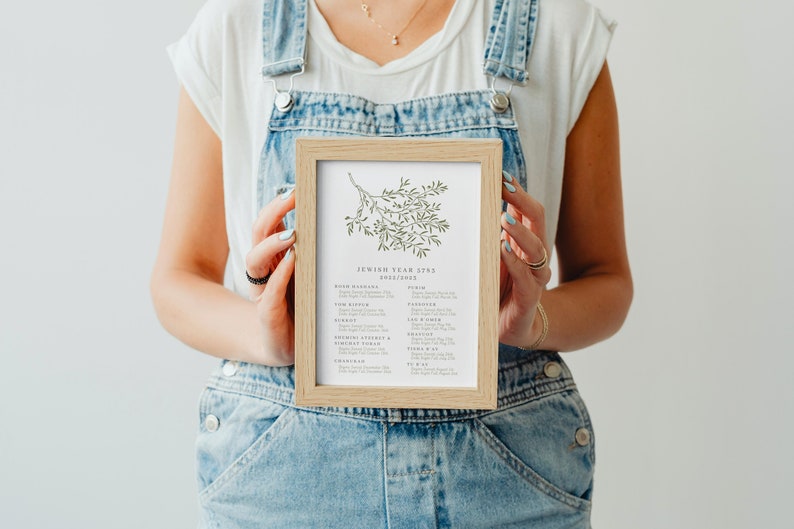 Printable Jewish Calendar Year 5783 Hebrew Calendar Etsy Australia