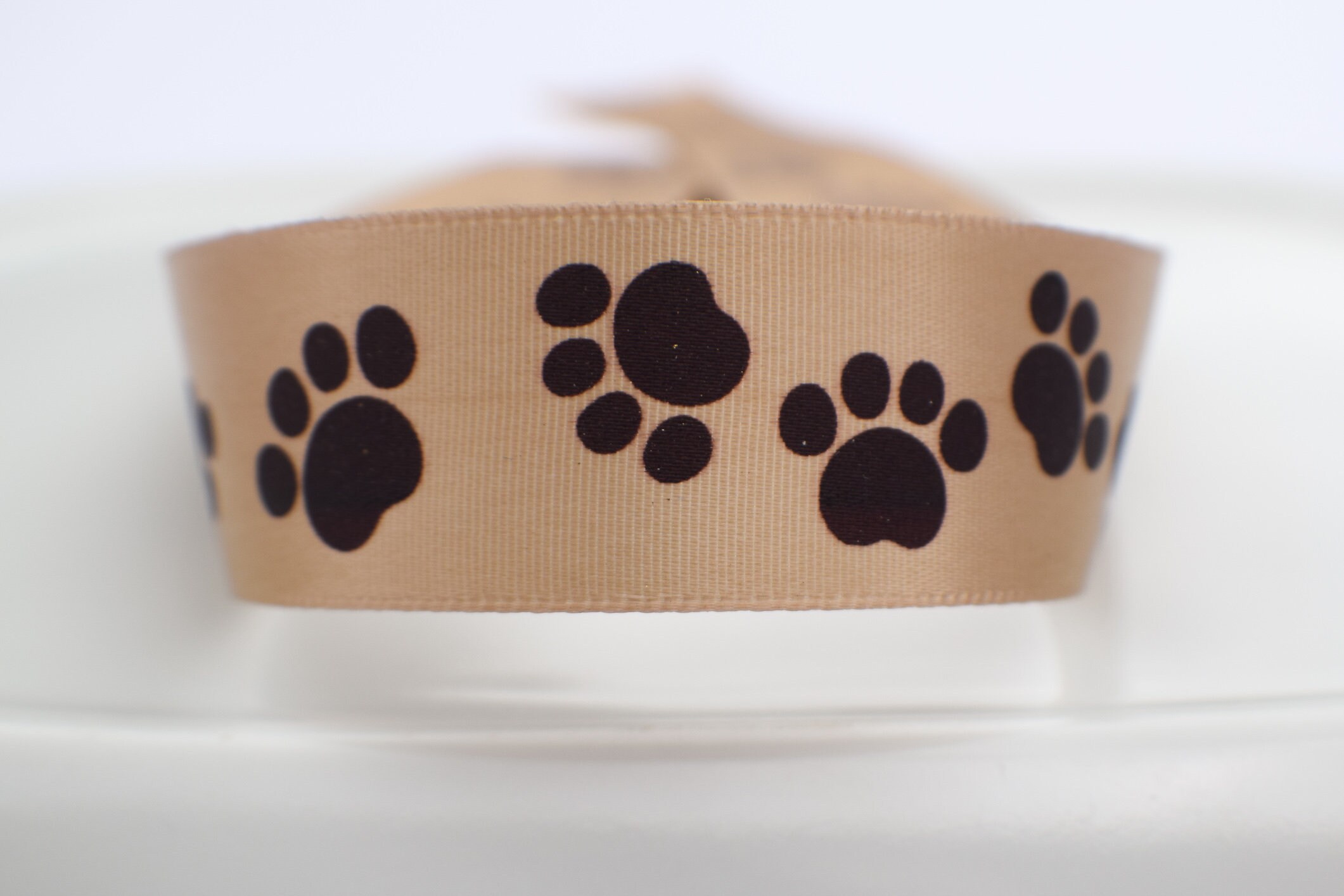 Love Paw Print Dog Cat Pet Text Satin Ribbon for Bows Gift Wrapping DIY  Craft Projects - 3 Yards - Green Ribbon/Black Printing - 1 Inch Width