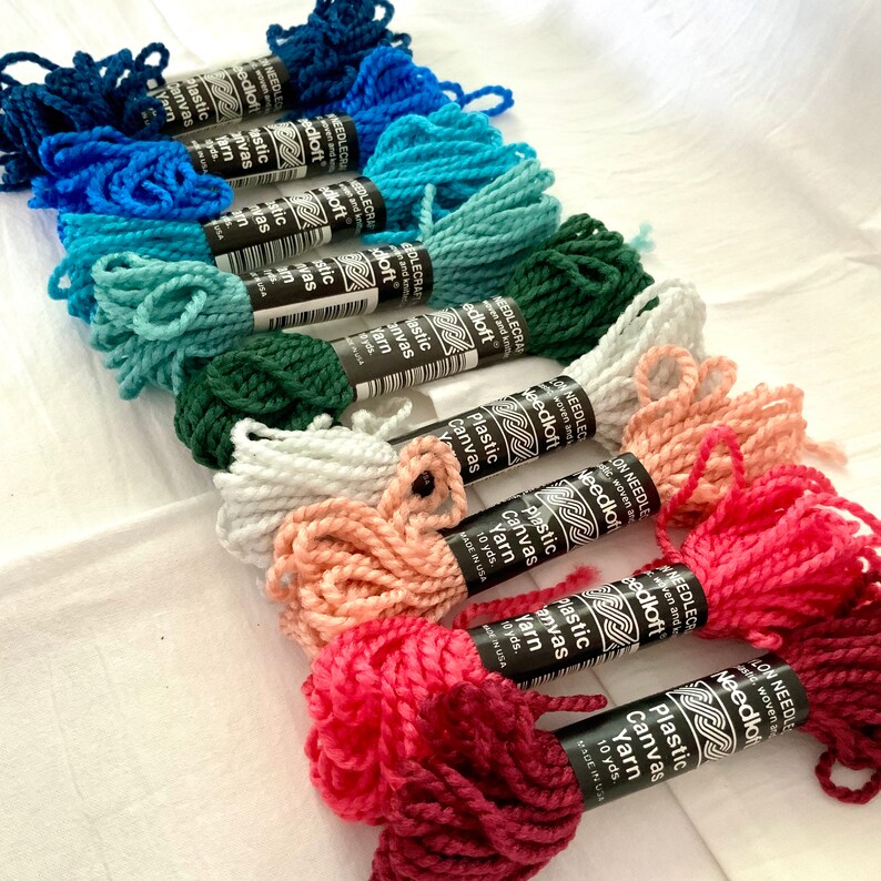 Plastic Canvas Yarn / Vintage Needloft Nylon Canvas ...