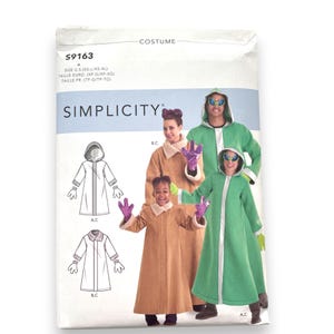 Simplicity S9163 Alien Costume Pattern Unisex Family Costume Pattern Child Adult Halloween Sewing Pattern XS-XL