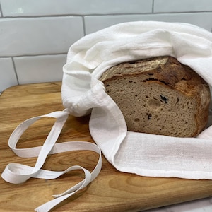Extra Large Bread Bag – Reusable – Flour Sack Cloth 100% Cotton – Storage for Homemade Bread – Eco Friendly Artisan Bread Keeper  15&quot; x 20&quot;