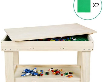 wooden activity play table