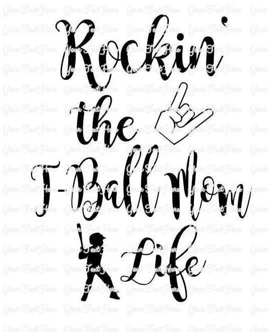 Rockin the tball mom life svg, TeeBall