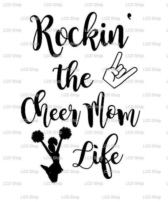 Download Rockin The Cheer Mom Life Svg Etsy