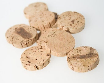 Natural Unvarnished Cork Crafting Discs