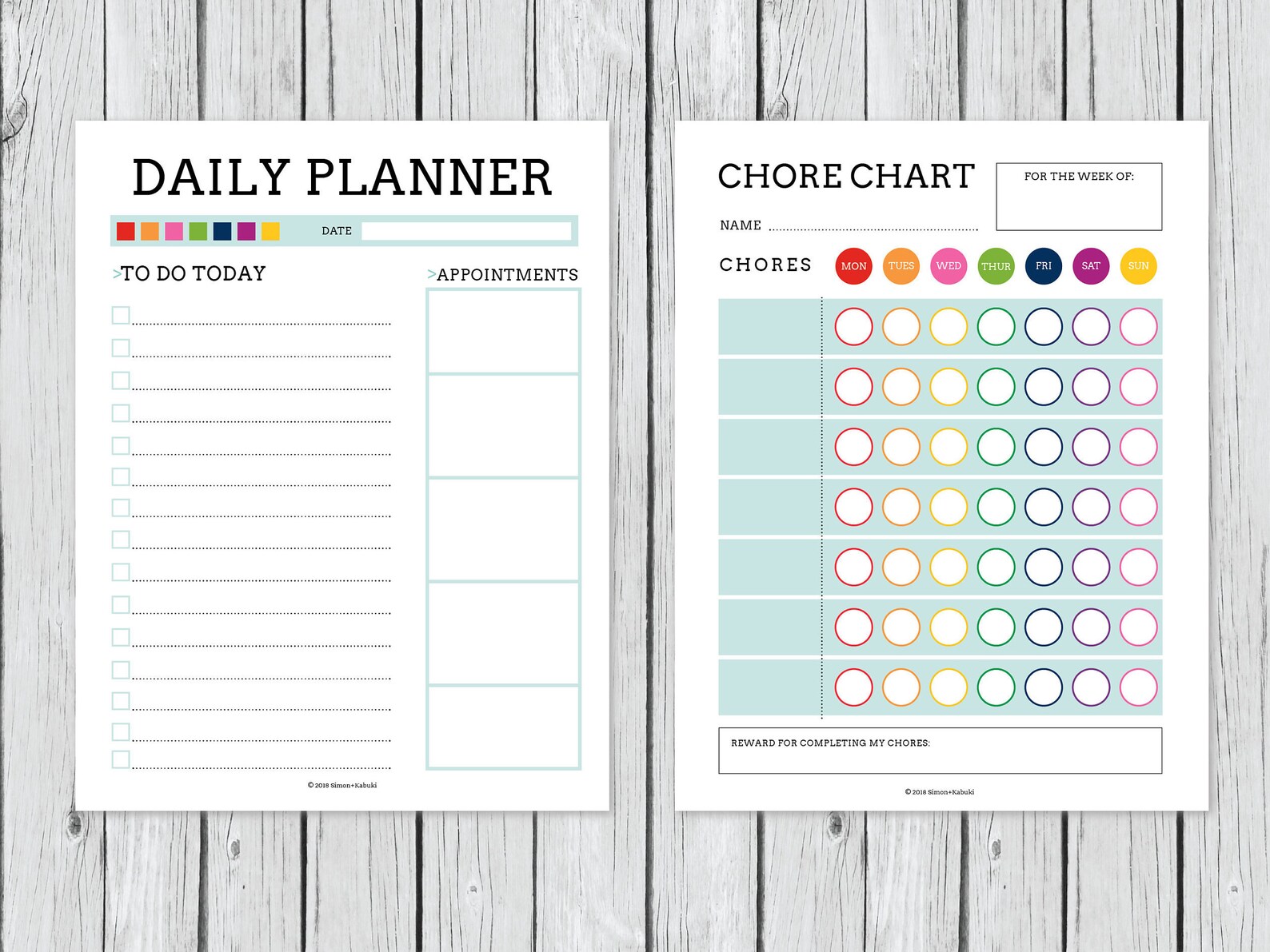 Meal Planner Chore Chart Goal Setting Bullet Journal - Etsy España