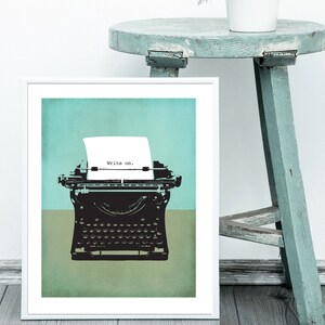 Wall Art Vintage Typewriter Instant Download Prints Digital Prints Digital Art Wall Prints Digital Art Print Digital Download Art Typewriter image 1