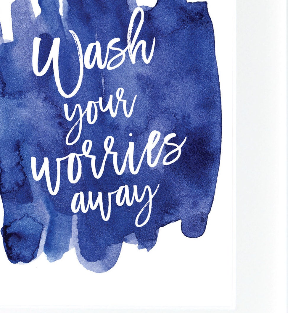 Wash Your Worries Away, Bathroom Print, Digital Print, Bathroom Decor ...