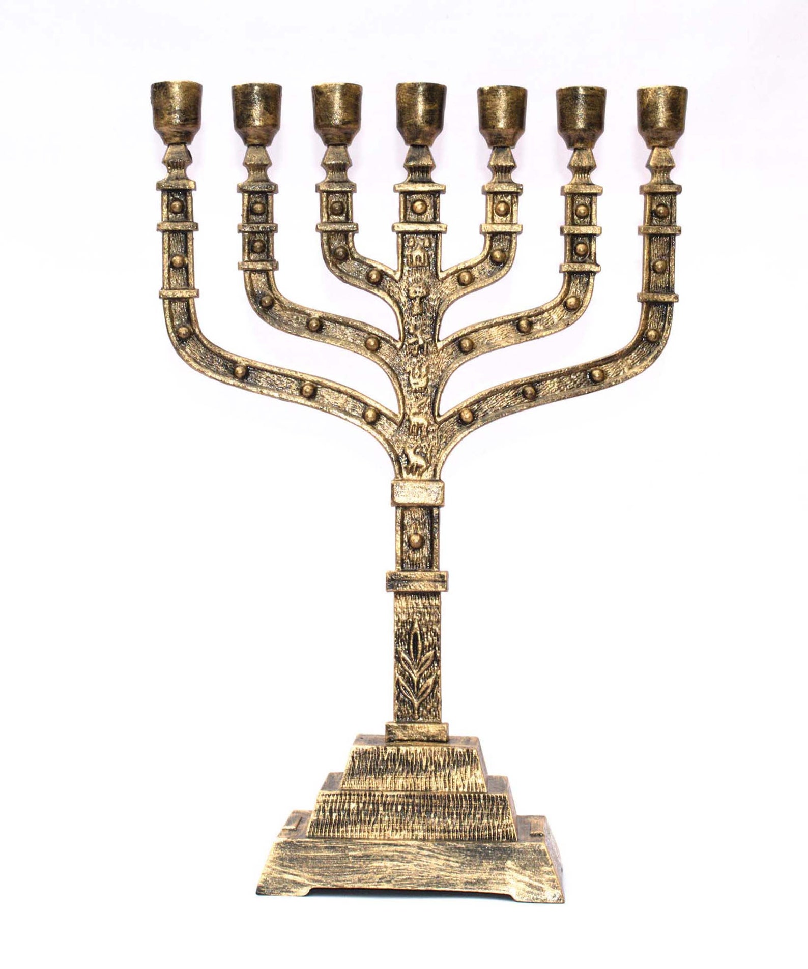 Antique Handmade Candle Holder Menorah Brass Silver and Copper Etsy