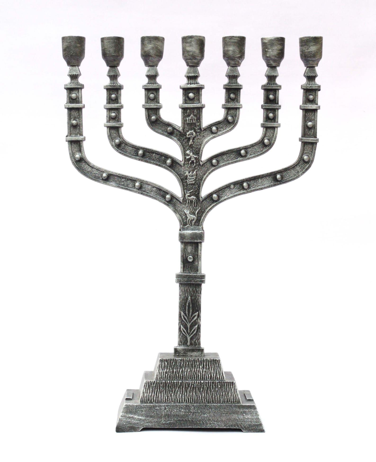 Antique Handmade Candle Holder Menorah Brass Silver and Copper Etsy