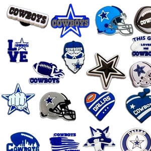 17pcs Set Dallas Cowboys football Shoe Sharms Trendy Croc Charms Shoe Decoration Accessories for Shoes PVC Clog Pins Party Favors