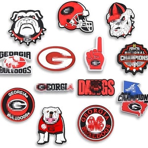 13pcs Set Bulldogs football Shoe Sharms Trendy Croc Charms Shoe Decoration Accessories for Shoes PVC Clog Pins Party Favors