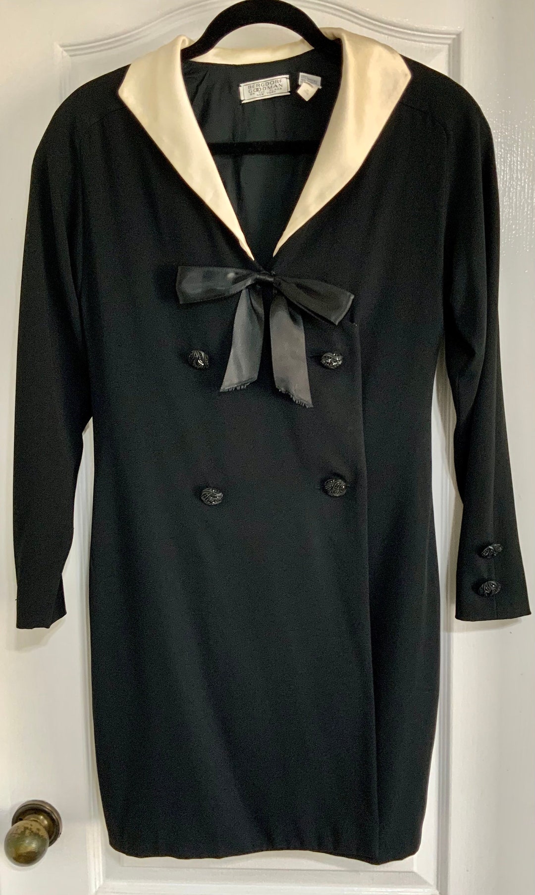 Vintage 1980s Bergdorf Goodman Collared Blazer Dress Etsy