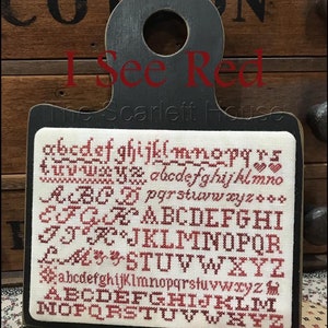 32/36 & 16/18 Count I See Red Butter Board image 1