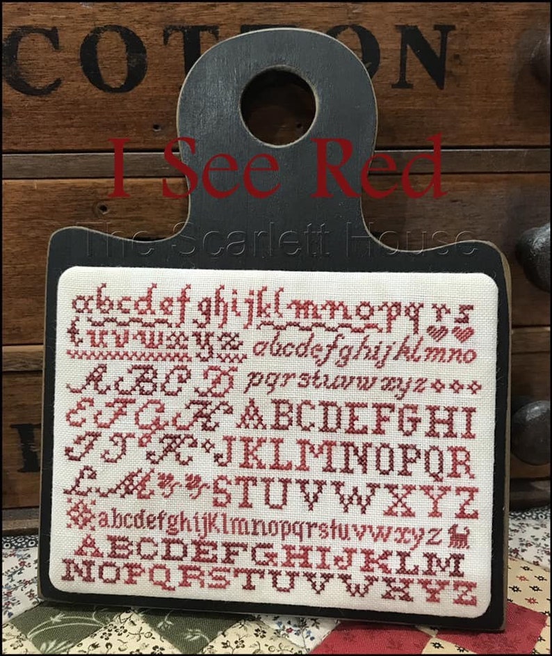 32/36 & 16/18 Count I See Red Butter Board image 1