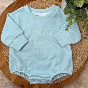 Personalized Baby Romper: Embroidered Name Sweatshirt Onesie