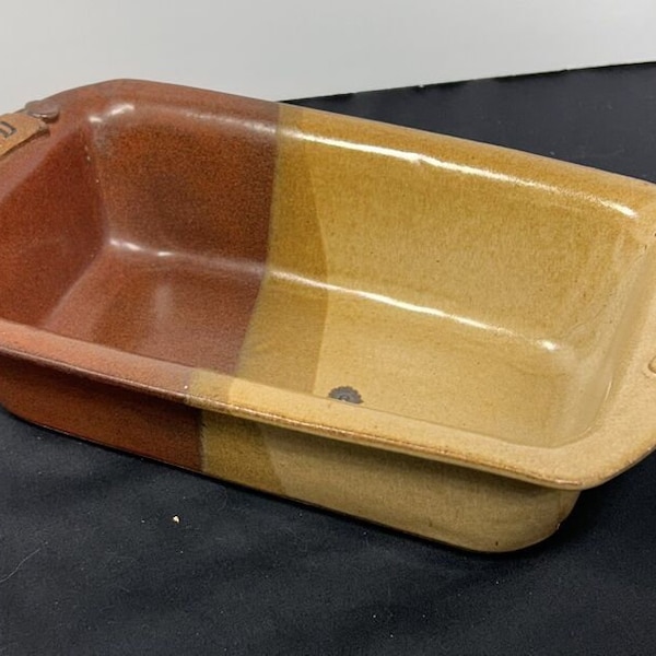 Handmade Pottery Loaf Pan Ceramic Bread Pan Cottage Country Granny Core