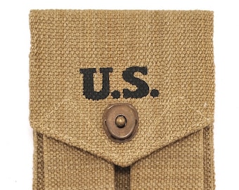 Funda doble para cargadores de Colt 45 Auto de la Segunda Guerra Mundial - Color caqui JT&L 1942