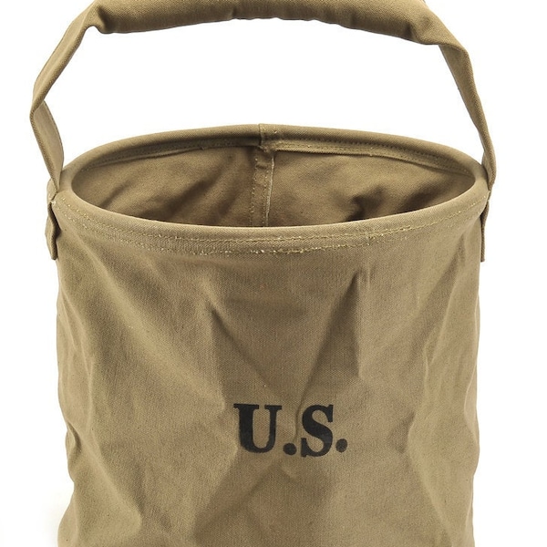 US WW2 Military Collapsible Canvas Water Bucket