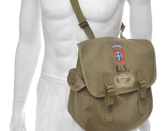 Vintage Military Bag 1950s | French Army TTA Musette | Convertible