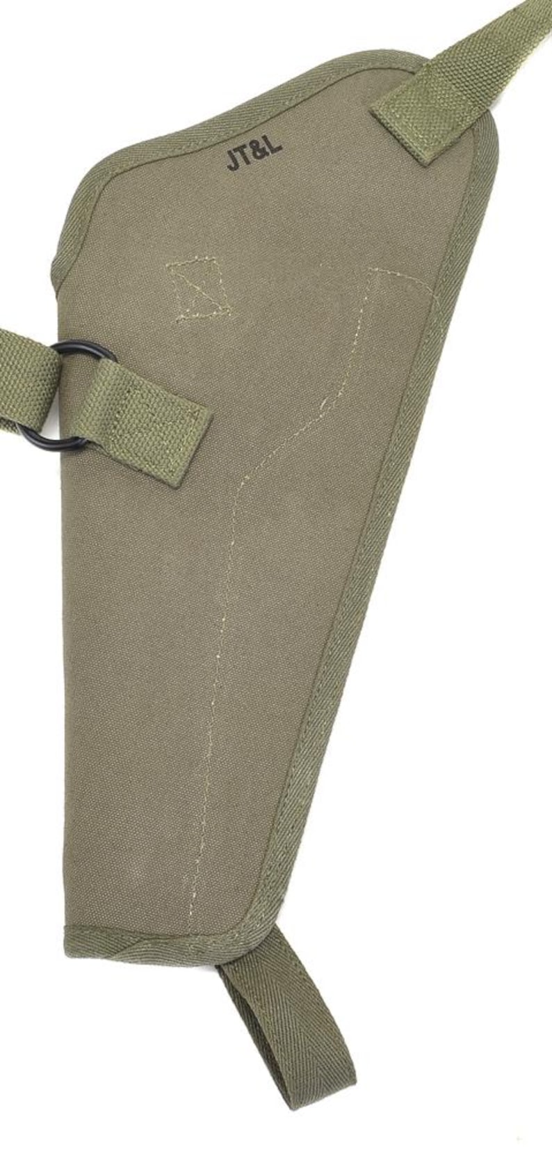 Funda de hombro de lona verde oliva para M3 Tanker con presillas para cartuchos, marcada JT&L, compatible con Ruger Redhawk. imagen 5