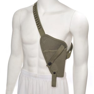 US M3 Victory Revolver Canvas Shoulder Holster with Shell Loops-OD