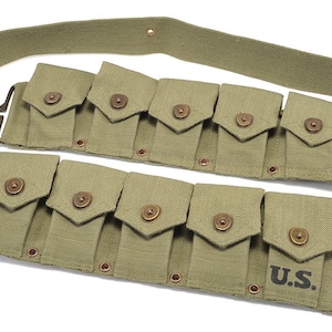 US Army M-1910/1936 Pistol Belt Khaki Cotton; Faint 