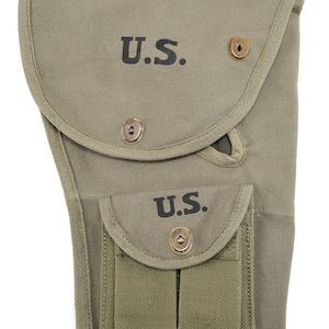 U.S. WW2 M1 Carbine Canvas Paratrooper Jump Case with Magazine Pouch-D OD 1944