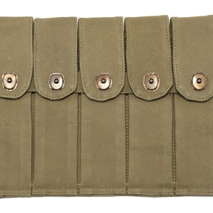 WW2 Rigger Made M1 Carbine 5 Cell Magazine Pouch Marked JT&L 1944