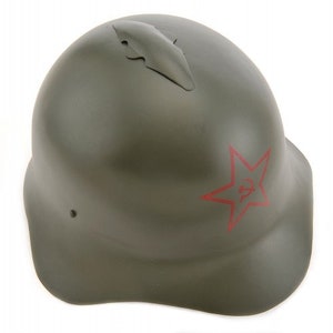 WW2 Russian M36 SSH-36 Helmet with Hammer & Sickle