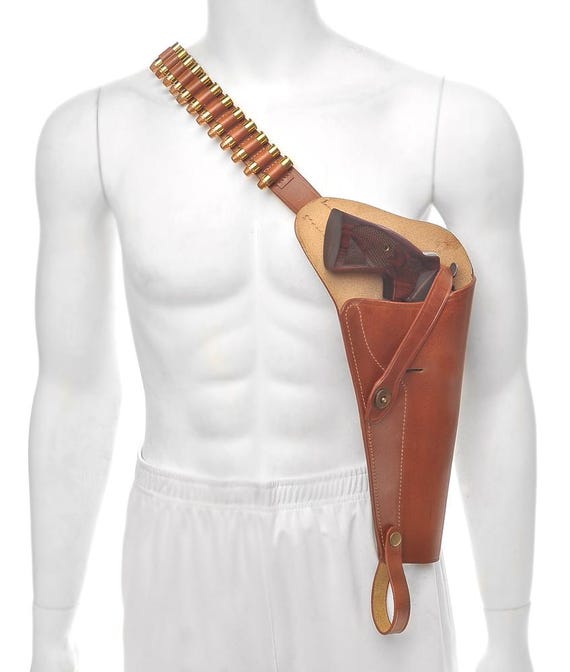 N Frame Revolver Holster Premium Leather Three Slots Belt Holster With Retention Model 29 Holster