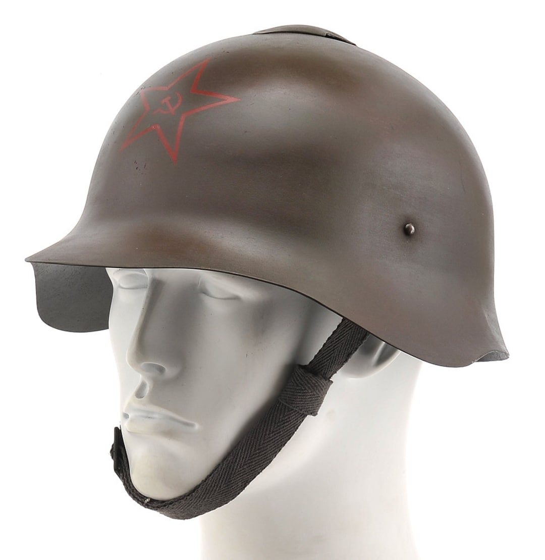 ソ連軍　M36　ゲブラーヘルメット WW2 Russian M36 SSH-36 Helmet with Hammer & Sickle-Aged