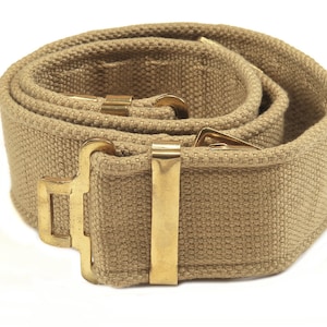 British WW2 P37 Equipment Belt Khaki adjusts 26&quot; to 46&quot;