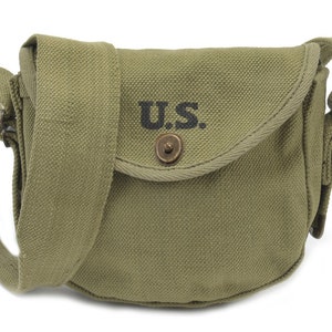 U.S. Thompson SMG Drum Magazine Pouch-LT OD 1943