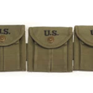 M1 Carbine Bandolier with 10 Magazine Pouches Marked JT&L 1944 image 5