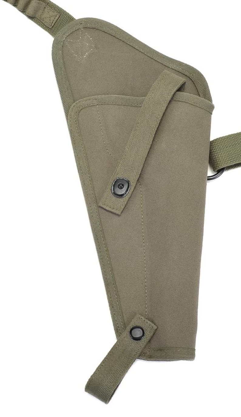 Funda de hombro de lona verde oliva para M3 Tanker con presillas para cartuchos, marcada JT&L, compatible con Ruger Redhawk. imagen 10