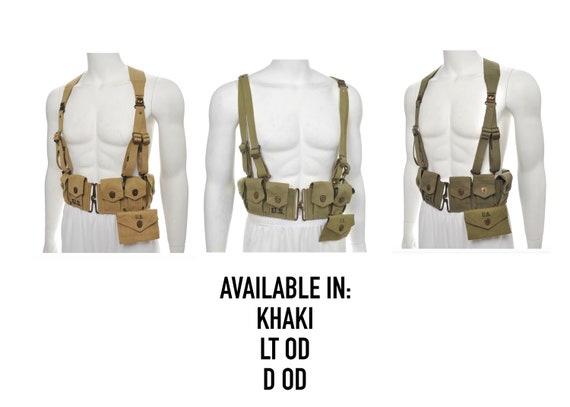 M1923 Garand Cartridge Belt, Suspenders, First Aid Pouch Set