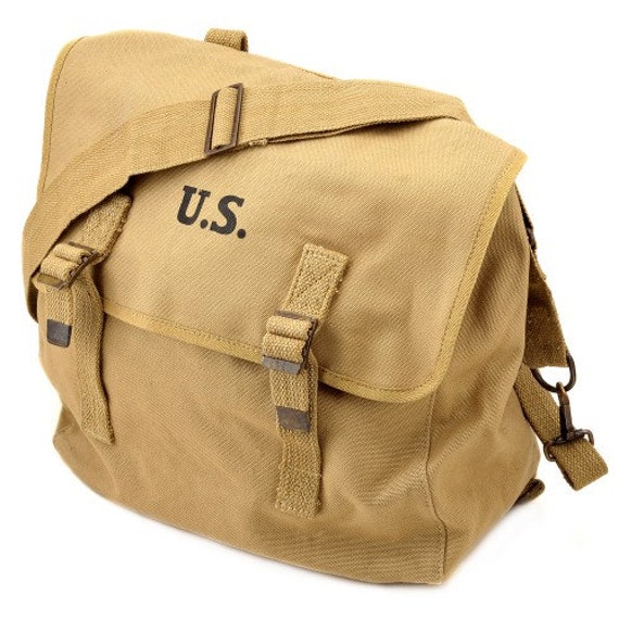 U.S. WW2 M1936 Musette Bag With Shoulder Strap-khaki 1942 