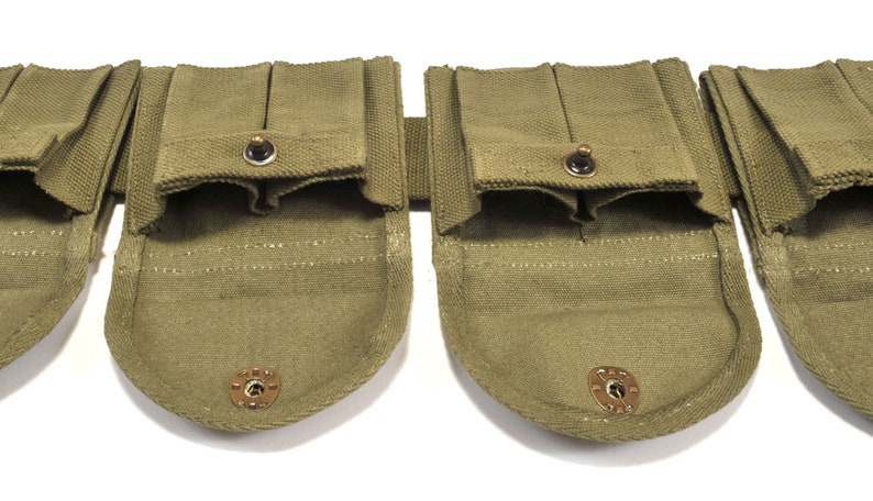 M1 Carbine Bandolier with 10 Magazine Pouches Marked JT&L 1944 image 8