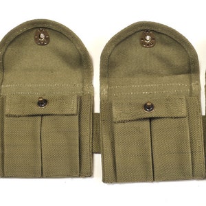 M1 Carbine Bandolier with 10 Magazine Pouches Marked JT&L 1944 image 6