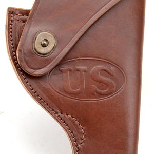 US WW2 Smith & Wesson Victory Model Revolver Holster .38 Special Model 10-Brown
