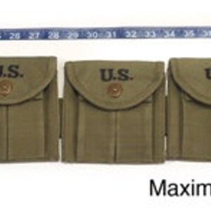 M1 Carbine Bandolier with 10 Magazine Pouches Marked JT&L 1944 image 4