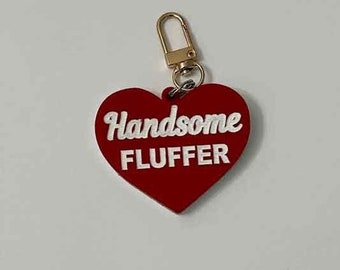 Heart Shaped Pet ID Tags, Personalized Handsome Fluffer name Id Gift for your Pup on Valentines Day, Custom Gift for New Puppy from Pet Mama