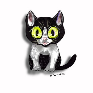 Personalized Persian Cat Cartoons From A Photo, Custom Hand-Drawn Caricature Illustration of your Pet, Anime Artistic-inspired Art Gift Idea