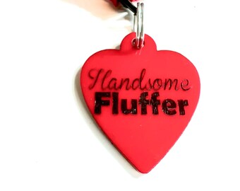 Laser Engraved Pet ID Tags With Name And Phone Number, Heart Shaped Acrylic Identification Tags for Pets, Unique Gifts For Pet Lovers