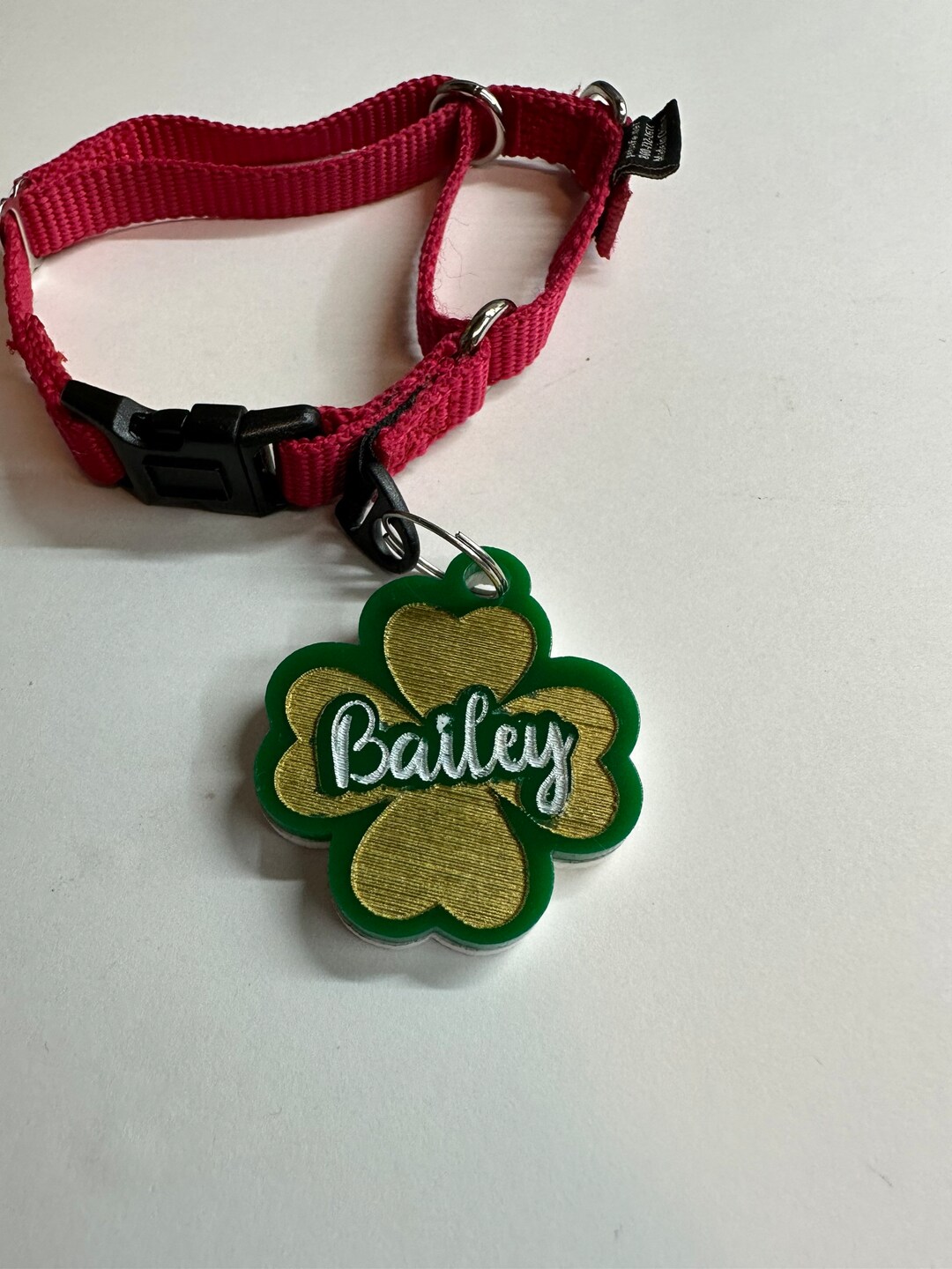 Four Leaf Clover Dog Tag, Irish Dog ID Tag, Custom Dog Tags, ID Tags