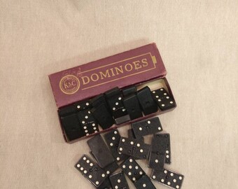 Vintage Dominoes set, K&C London, Made in England